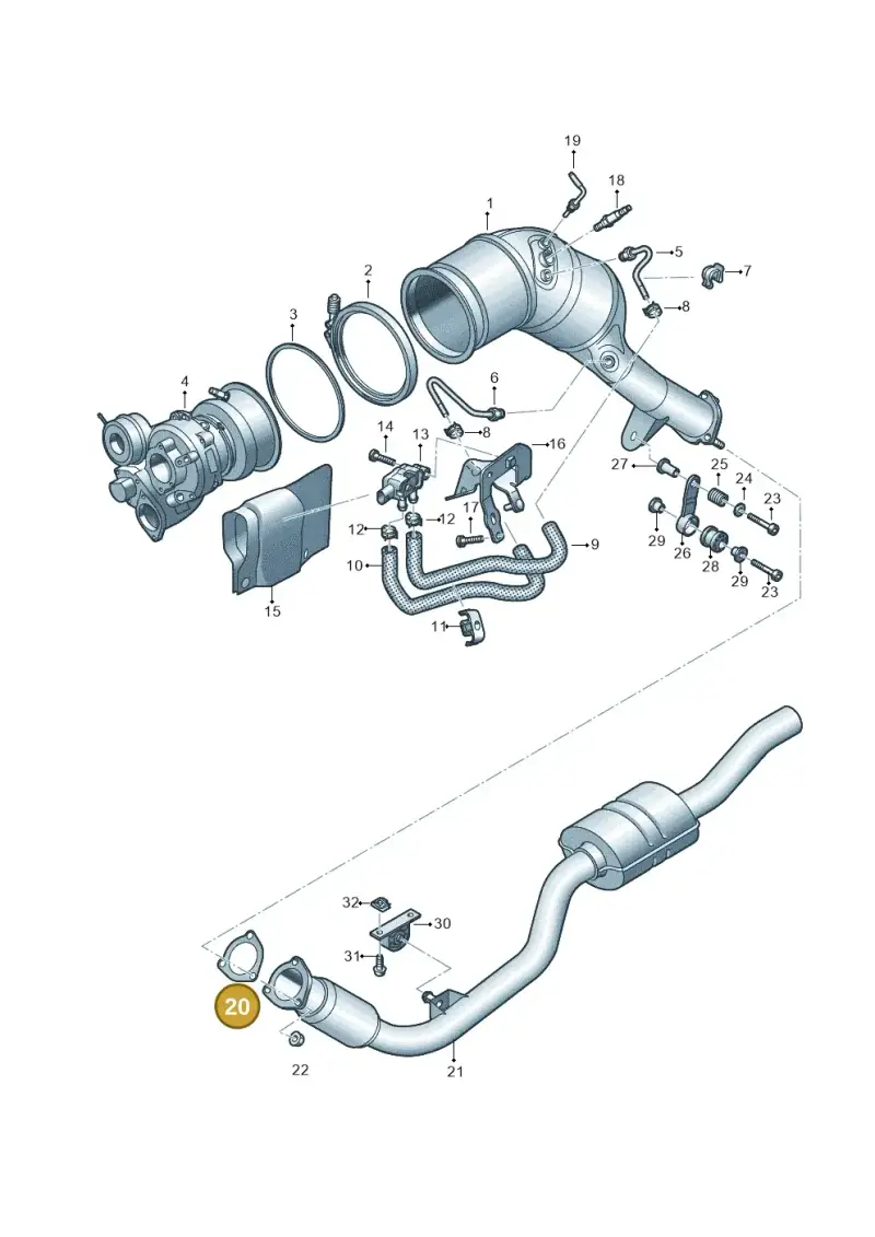 8K0253115K — Audi A6 2.0 (2018-) diagram 435253440, position 20