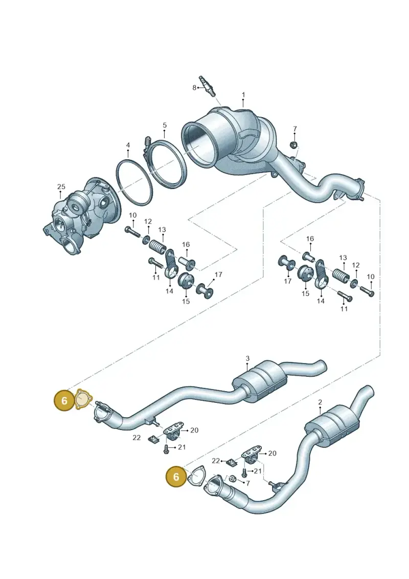8K0253115K — Audi A6 2.0 (2018-) diagram 435253450, position 6