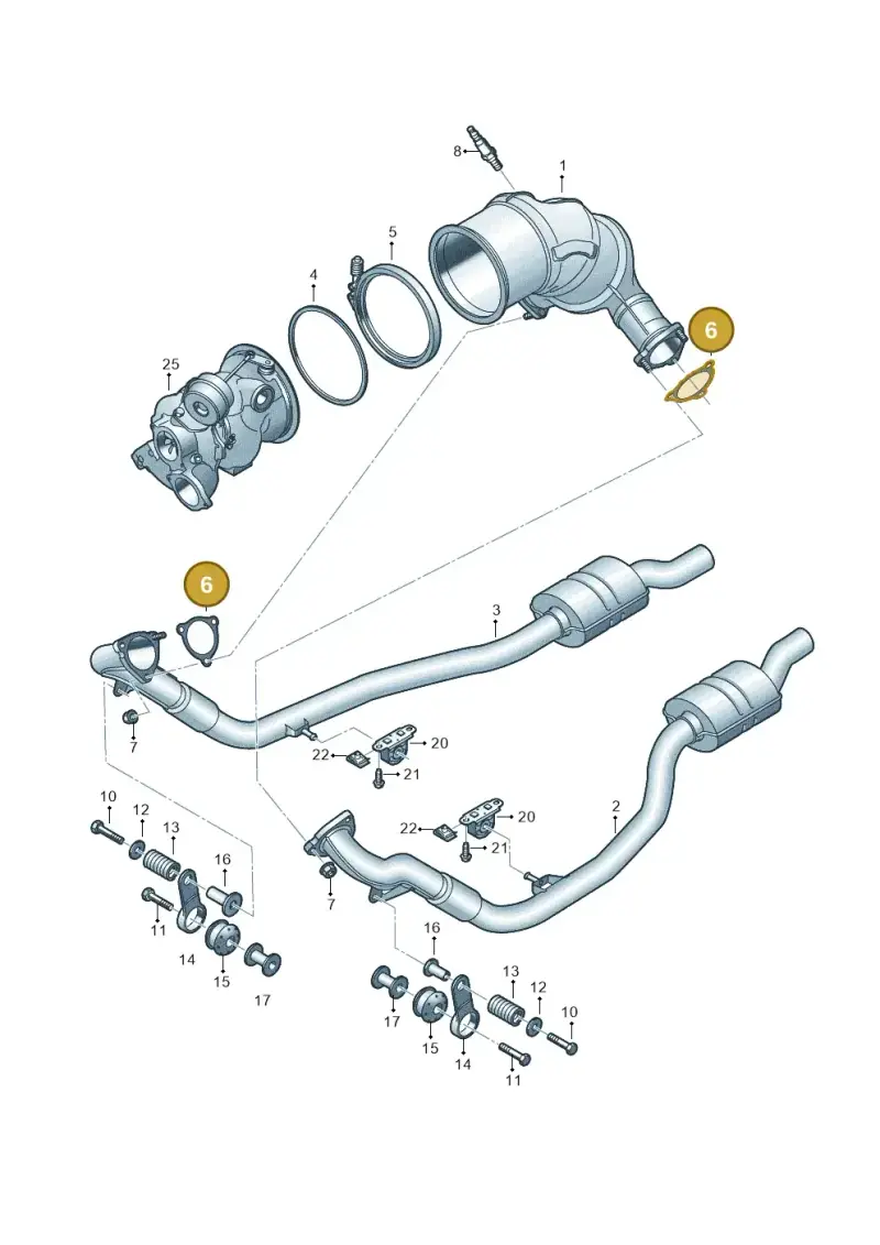 8K0253115K — Audi A8L (2017-2022) diagram 849253600, position 6