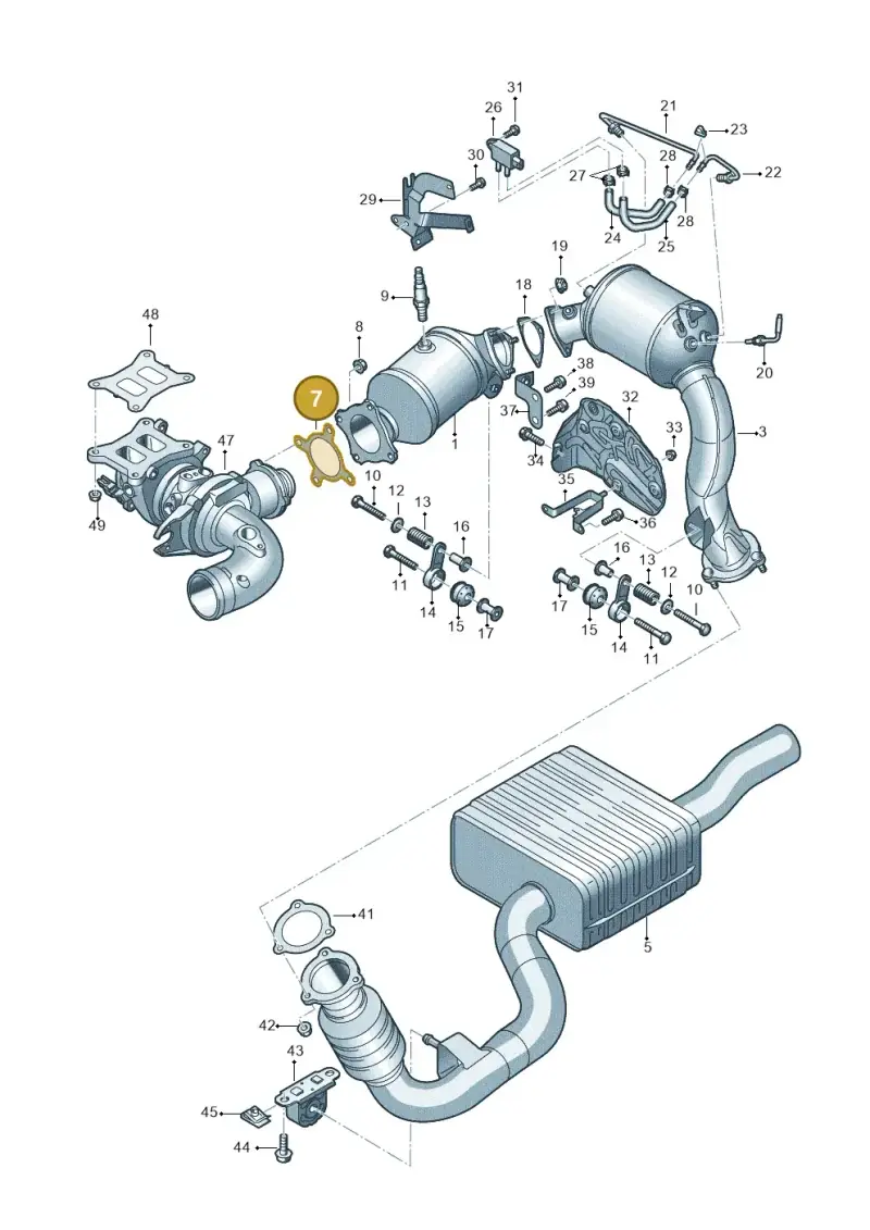 8K0253115L — Audi A6 2.0 (2018-) diagram 435253370, position 7