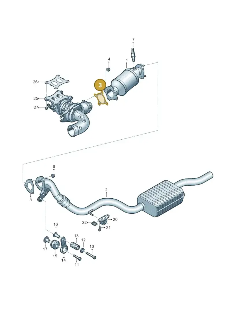 8K0253115L — Audi A6 2.0 (2018-) diagram 849253500, position 3