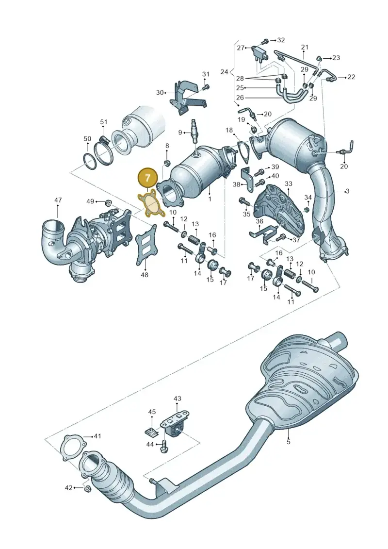 8K0253115L — Audi Q8 Quattro 3,0 (2018-) diagram 429253350, position 7
