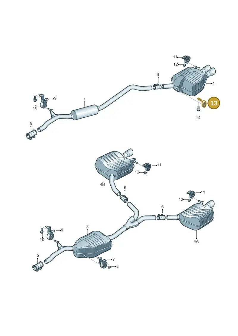 8K0253144A — Audi A5 Cabrio 2.0 (2011-2017) diagram 725253900, position 13