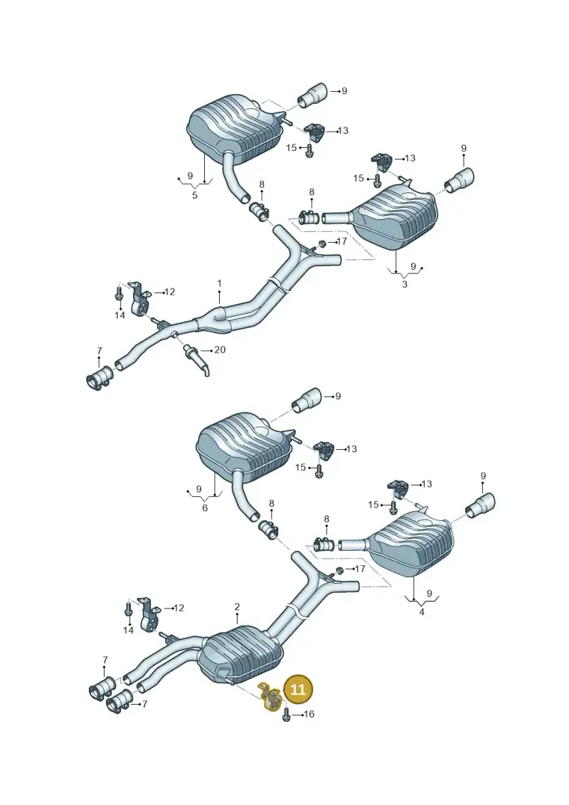 8K0253144F — Audi Q5 qu. 2.0 TDI (2012-2017) diagram 751253850, position 11