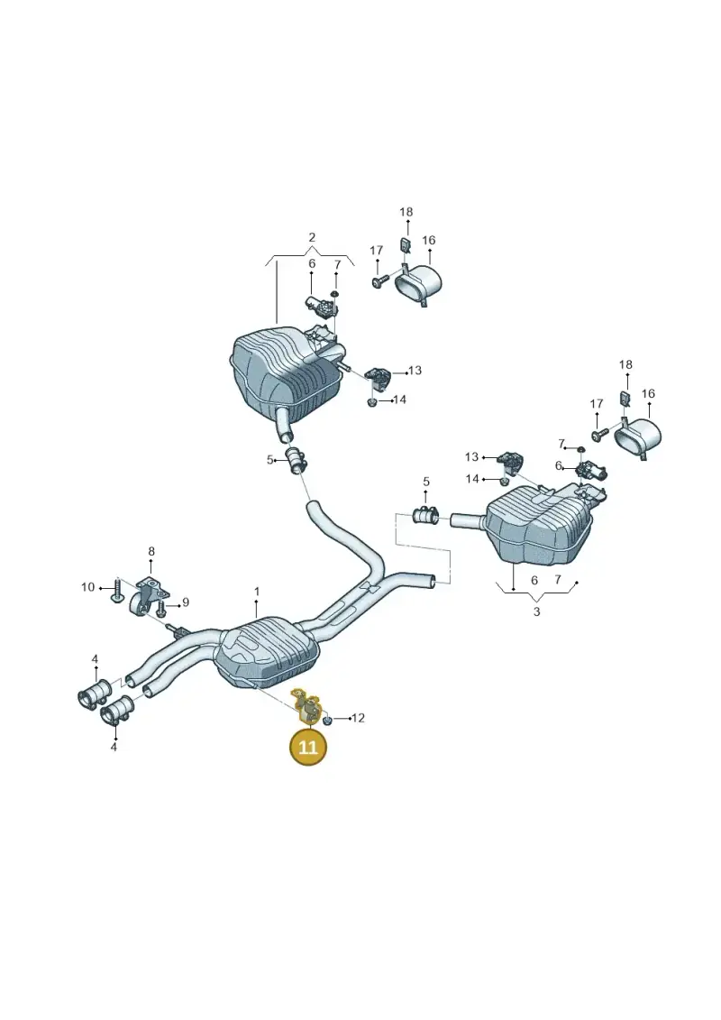8K0253144F — Audi RS6 Avant (2013-2018) diagram 758253950, position 11