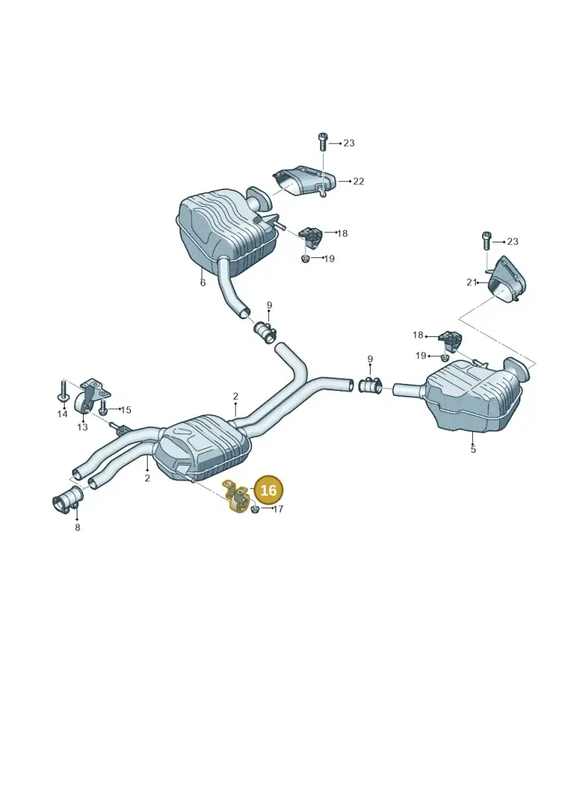 8K0253144F — Audi A7 Sportback (2014-2018) diagram 788253860, position 16