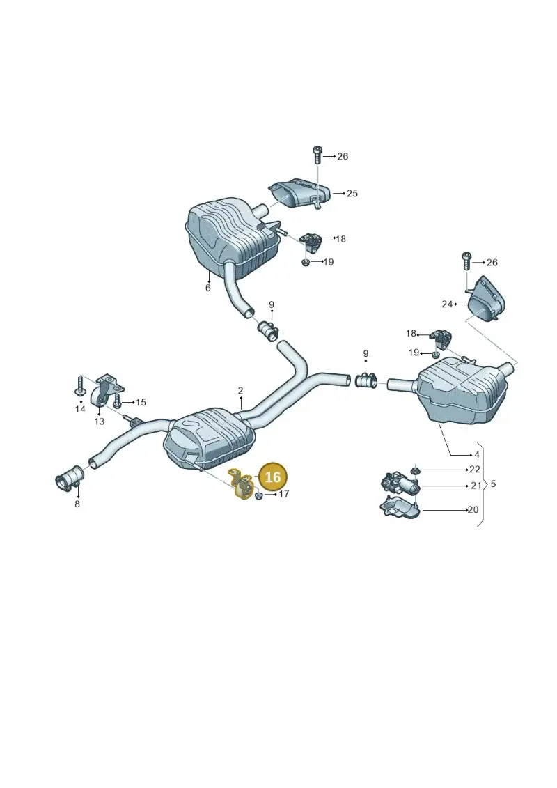 8K0253144F — Audi A7 Sportback (2014-2018) diagram 798253830, position 16