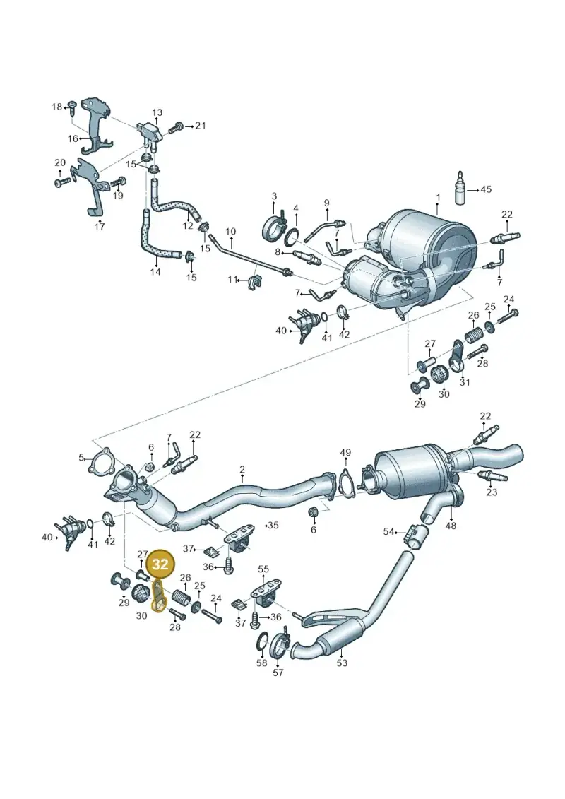 8K0253295 — Audi A7 Sportback (2018-) diagram 430253730, position 32