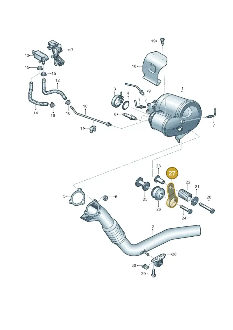 8K0253295 — Audi A6 2.0 (2018-) diagram 435253710, position 27