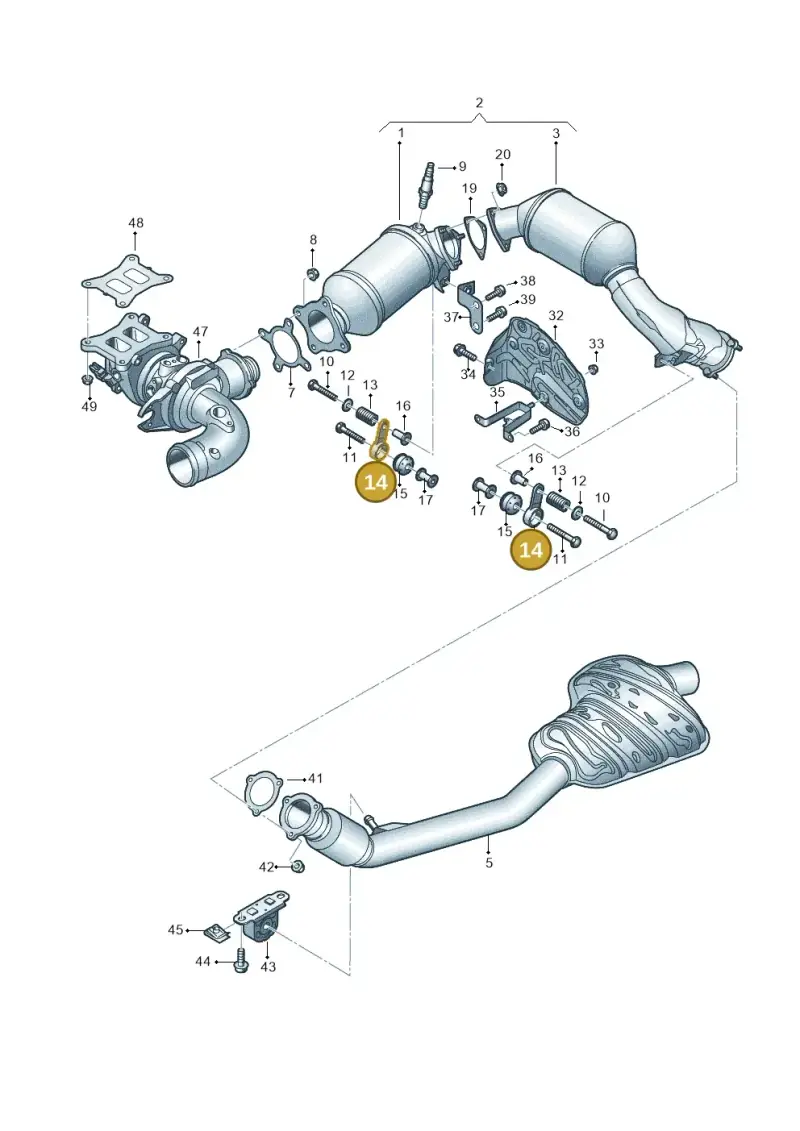 8K0253295 — Audi Q5 (2016-2020) diagram 896253450, position 14