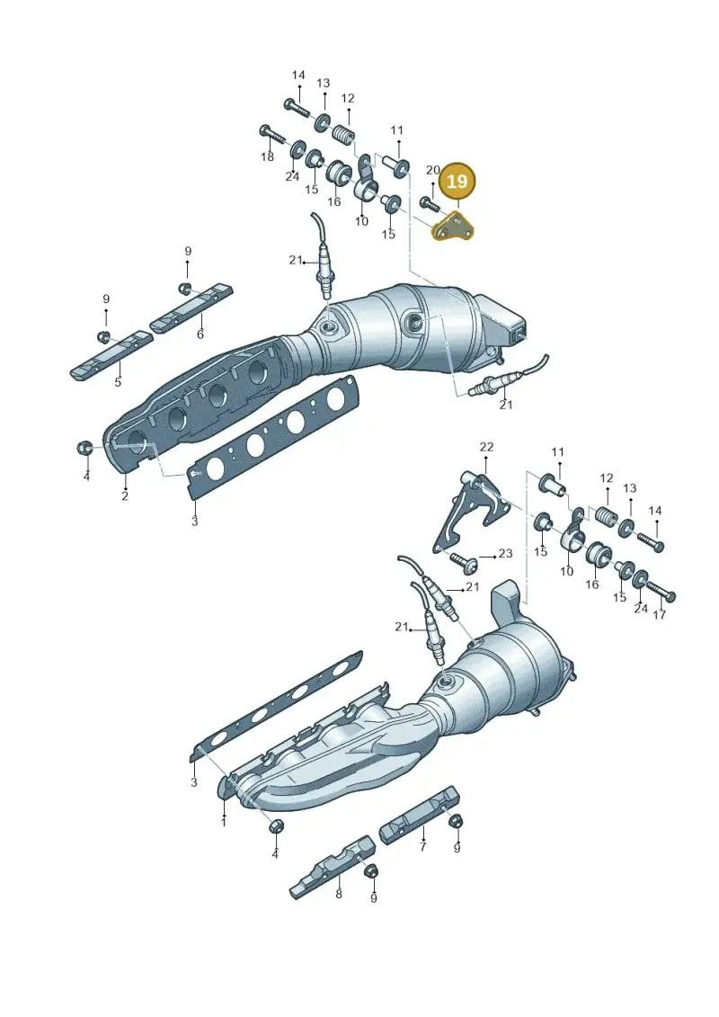 8K0253376B — Audi RS4 Av. qu. 4.2 (2012-2015) diagram 603253320, position 19