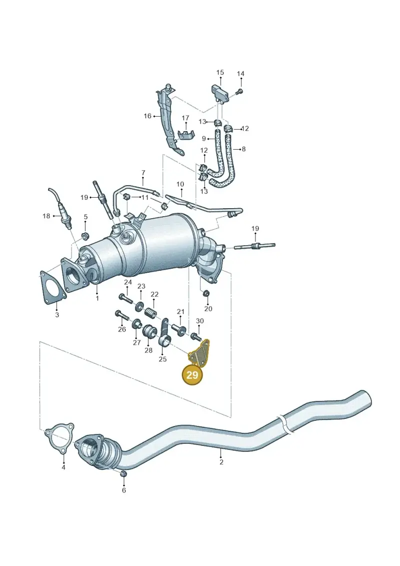 8K0253376B — Audi Q5 qu. 2.0 TDI (2012-2017) diagram 636253500, position 29
