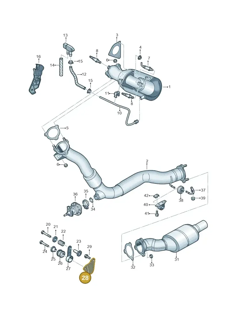 8K0253376B — Audi A6 Av. qu. 3.0 (2012-2018) diagram 725253750, position 28