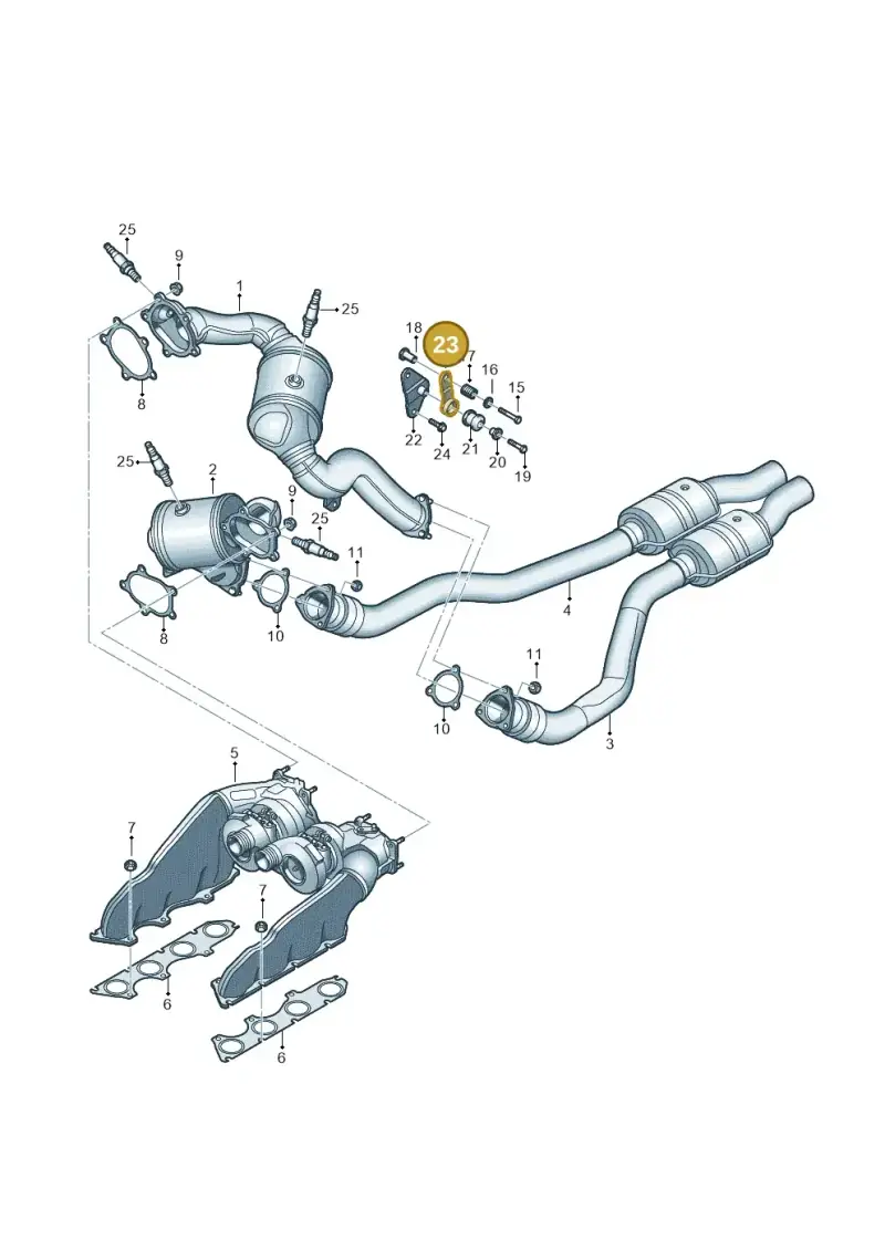 8K0253376B — Audi A7 Sportback (2014-2018) diagram 788253650, position 23
