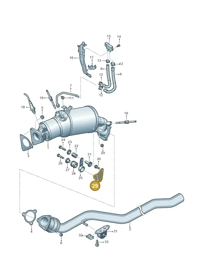 8K0253376D — Audi A6 2.0 tdi (2010-2015) diagram 717253400, position 29