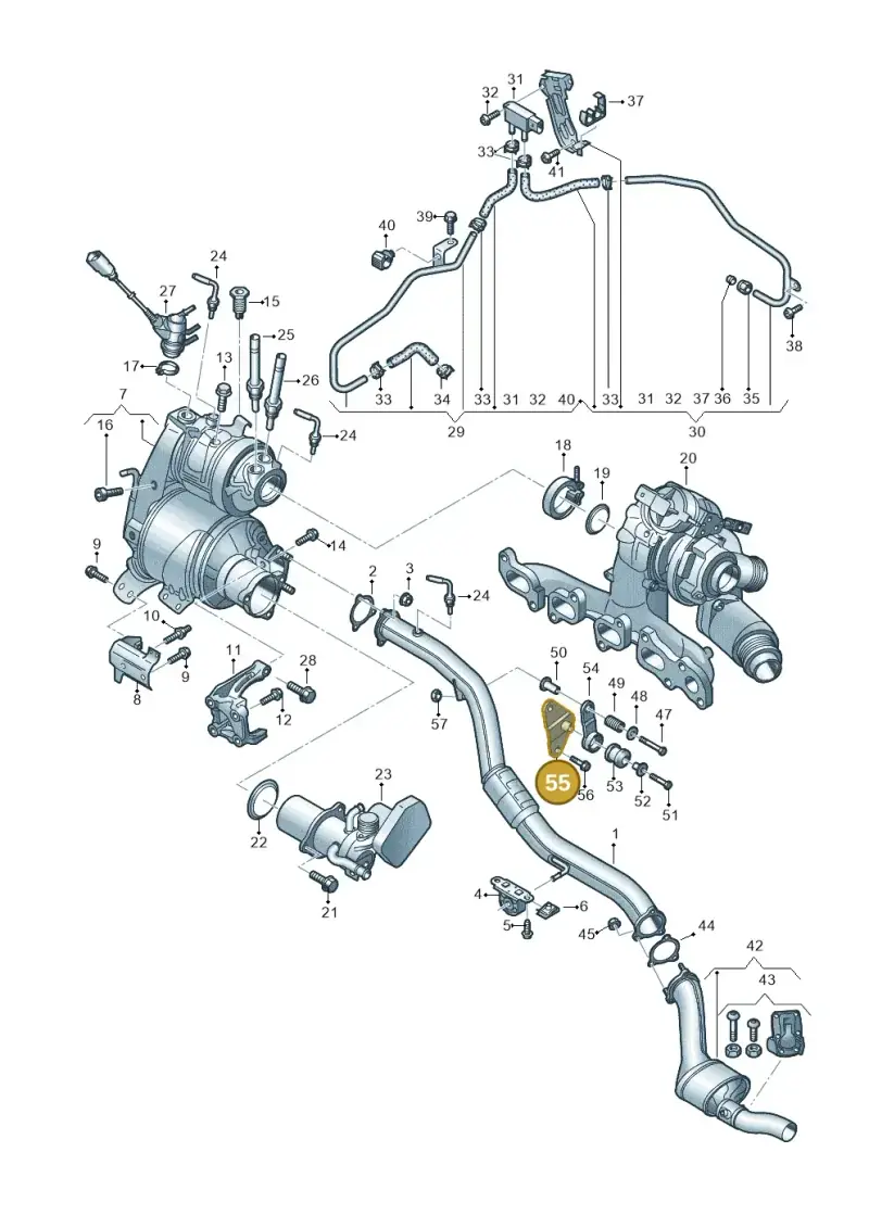 8K0253376D — Audi A5 Sportback (2011-2017) diagram 736253500, position 55