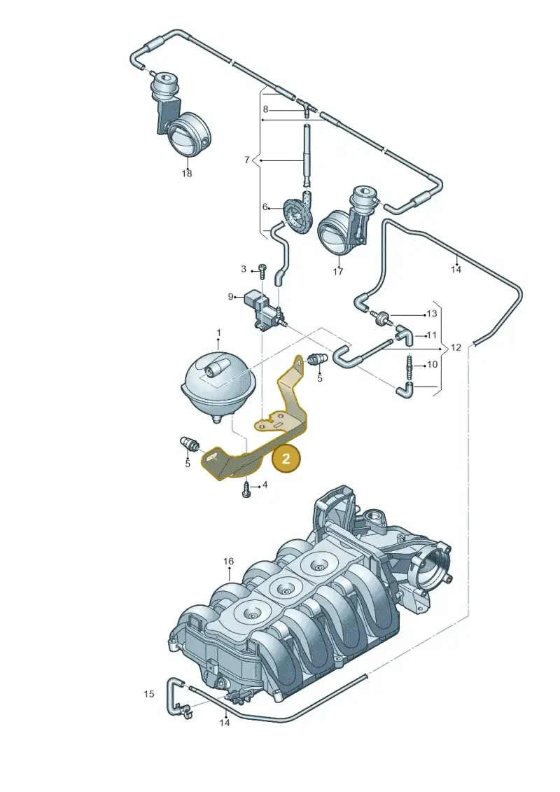 8K0253663C — Audi RS4 Av. qu. 4.2 (2012-2015) diagram 750131800, position 2