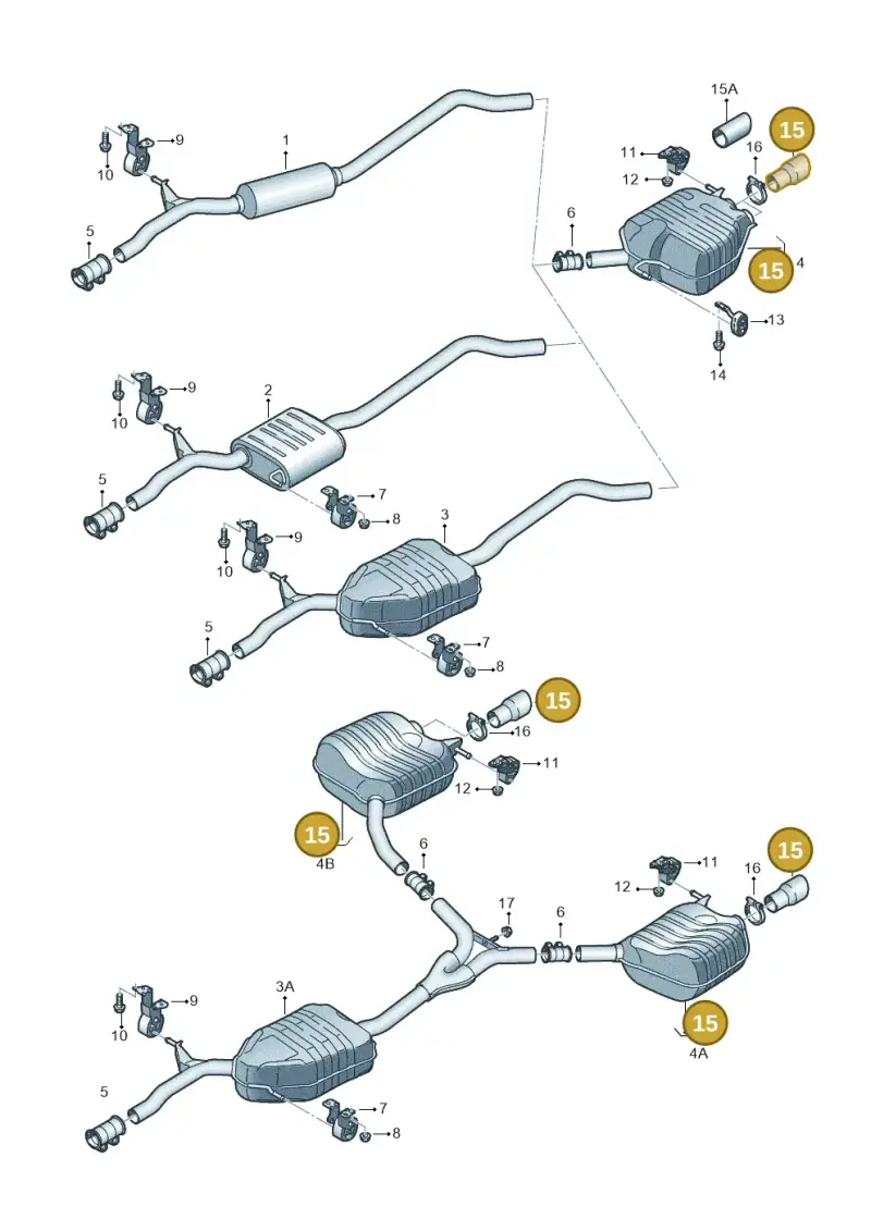 8K0253683E — Audi A4 av. 2.0 tdi (2011-2015) diagram 636253900, position 15