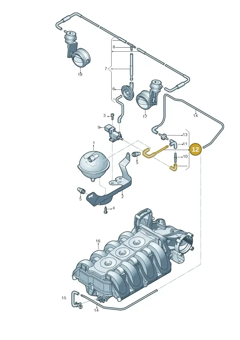 8K0253760F — Audi RS4 Av. qu. 4.2 (2012-2015) diagram 750131800, position 12