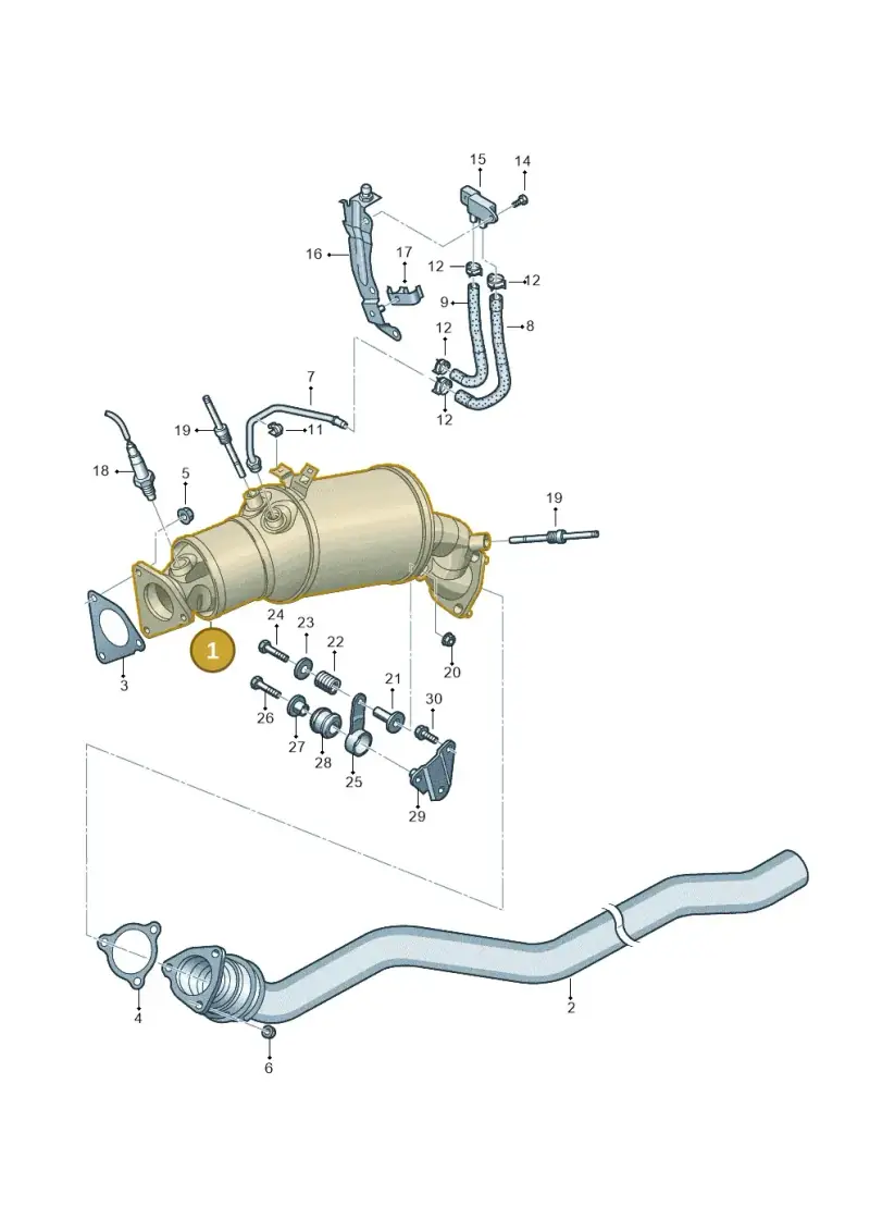 8K0254751JX — Audi A5 Sportback (2011-2017) diagram 736253400, position 1