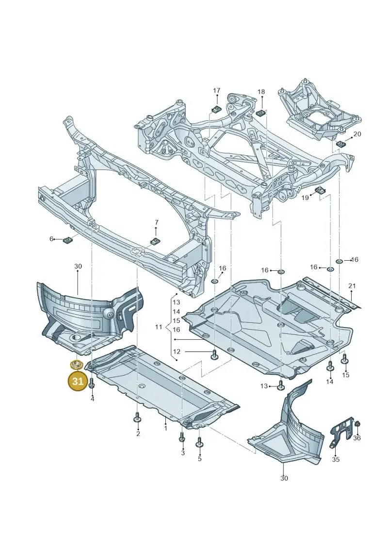 8K0261595 — Audi A6 qu. 3.0 tdi (2014-2018) diagram 798863250, position 31