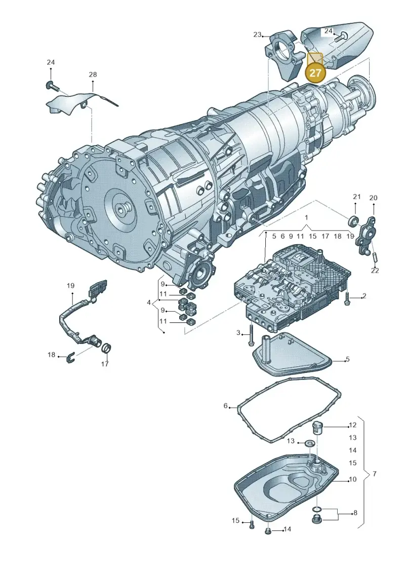 8K0301325A — Audi Q5 qu. 2.0 TDI (2008-2012) diagram 620325800, position 27