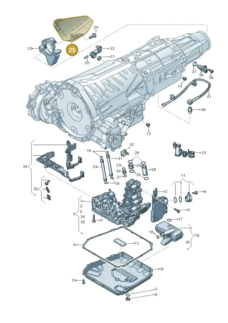 8K0301325A — Audi Q5 qu. 2.0 TDI (2008-2012) diagram 647325800, position 25