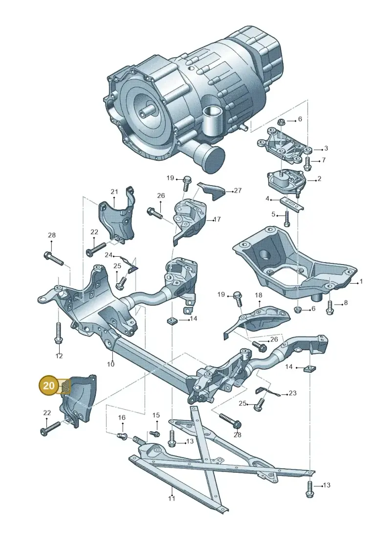 8K0399059 — Audi Q5 qu. 2.0 TDI (2008-2012) diagram 620399600, position 20