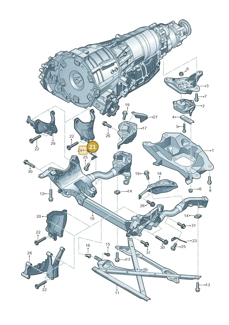 8K0399060 — Audi A4L 2.0 (2008-2012) diagram 620399700, position 21