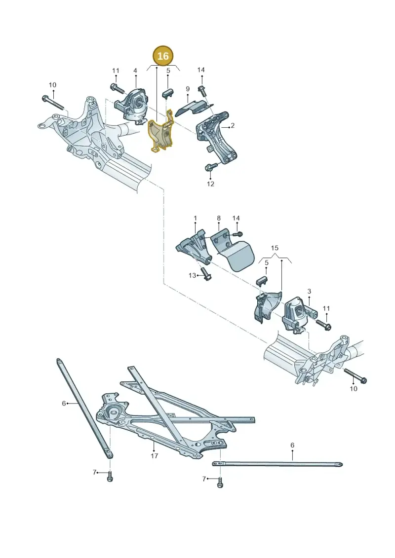 8K0399060 — Audi A5 Cabrio 2.0 (2008-2012) diagram 670199550, position 16