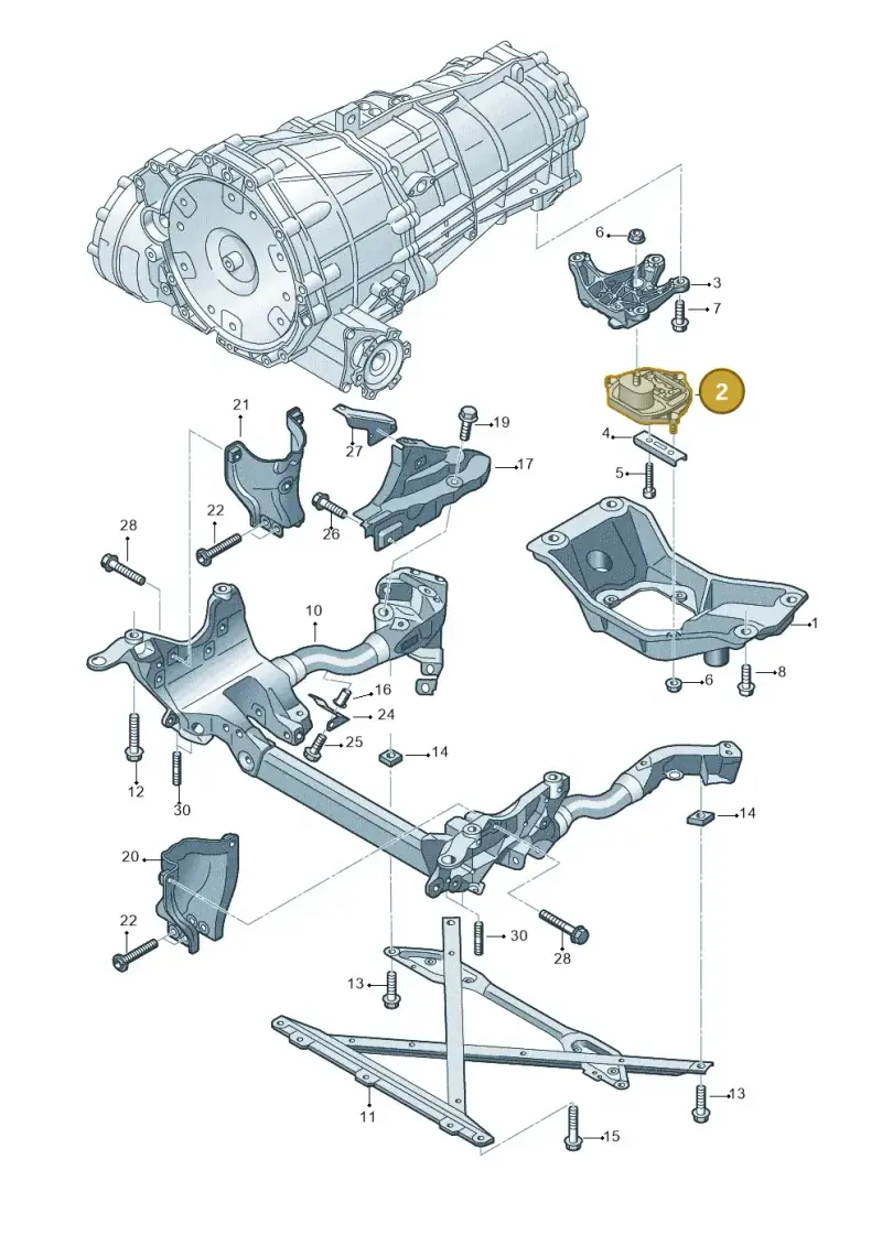 8K0399151DB — Audi Q5 qu. 2.0 TDI (2012-2017) diagram 751399300, position 2