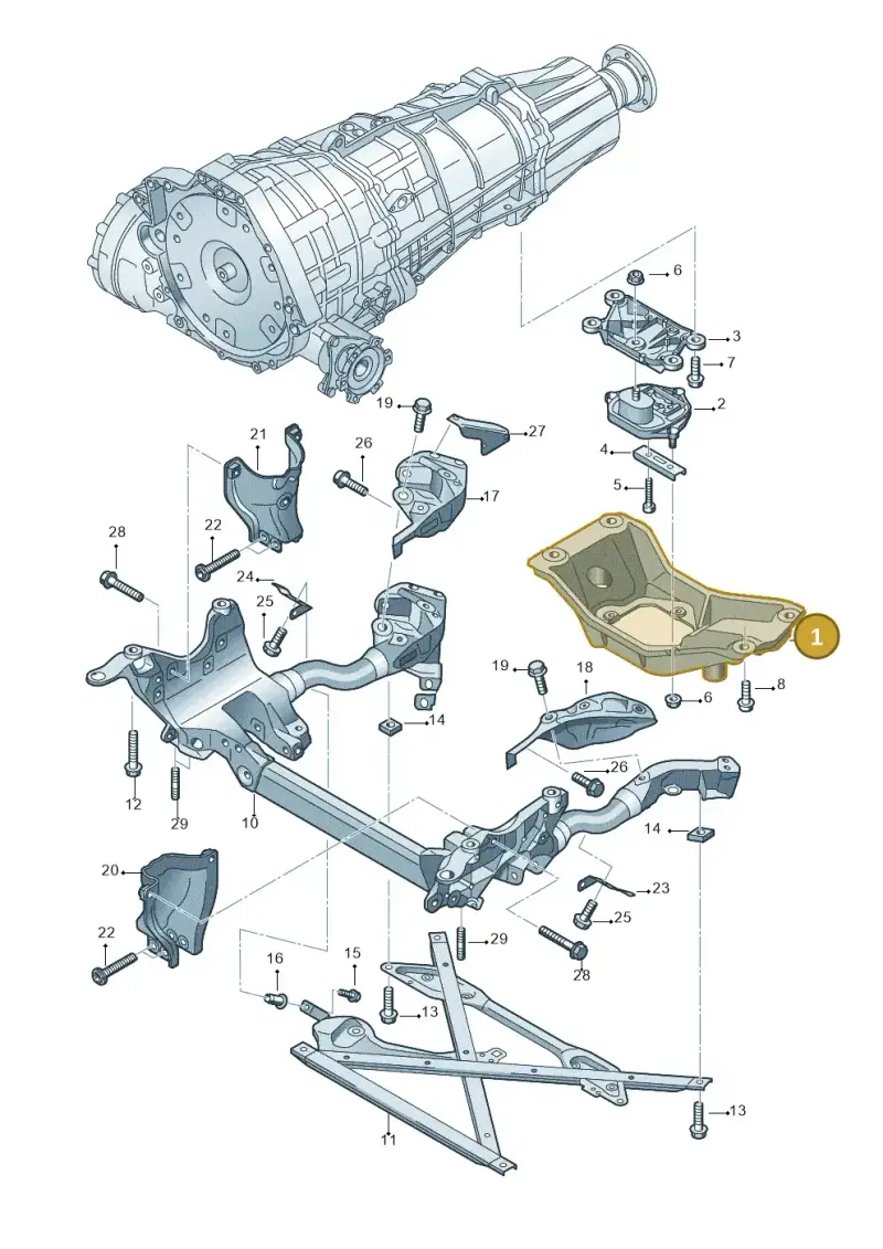8K0399263AF — Audi A4 Av. Allroad (2008-2016) diagram 673399300, position 1