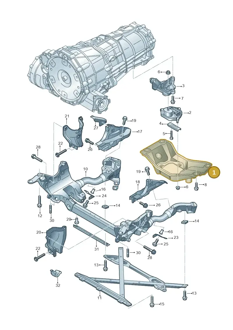 8K0399263AF — Audi Q5 qu. 2.0 (2009-2018) diagram 687399030, position 1