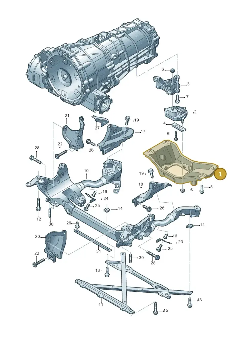 8K0399263AF — Audi A5 Sportback (2011-2017) diagram 724399200, position 1