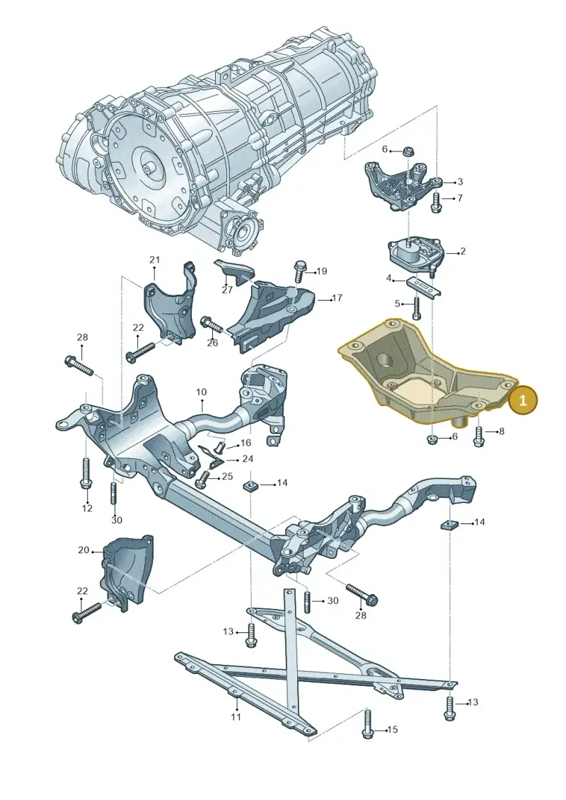 8K0399263AF — Audi Q5 qu. 2.0 TDI (2012-2017) diagram 751399300, position 1