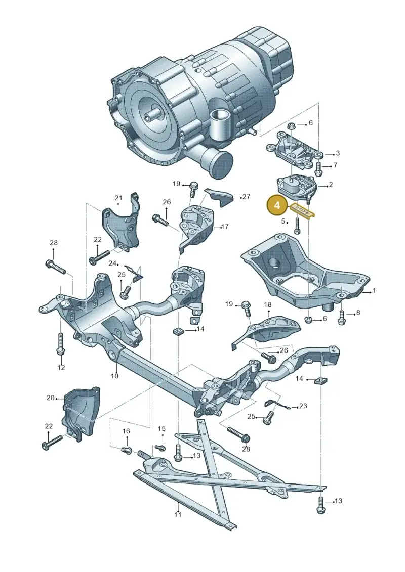 8K0399291F — Audi Q5 qu. 2.0 TDI (2008-2012) diagram 620399600, position 4