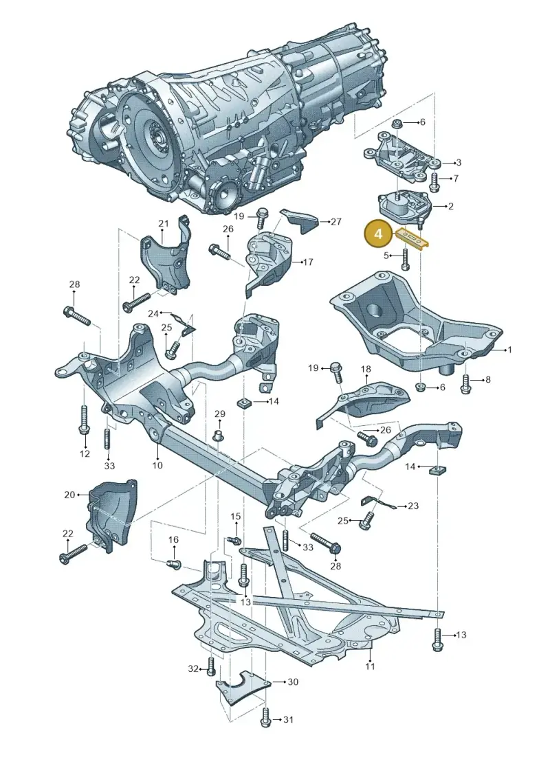 8K0399291F — Audi A5 Cabrio 2.0 (2011-2017) diagram 670399200, position 4