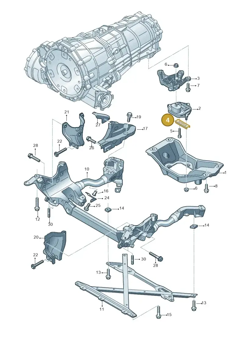 8K0399291F — Audi Q5 qu. 2.0 TDI (2012-2017) diagram 751399300, position 4