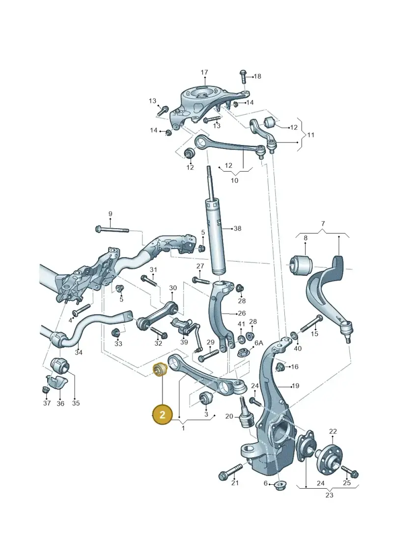 8K0407182C — Audi Q5 qu. 2.0 TDI (2012-2017) diagram 620407000, position 2