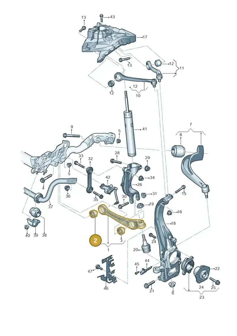 8K0407182C — Audi A4 2.0 (2015-2019) diagram 849407000, position 2