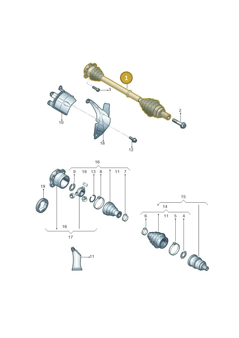 8K0407271P — Audi A4L 2.0 (2008-2012) diagram 251407200, position 1