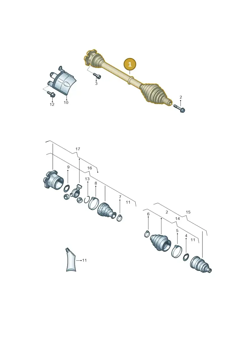 8K0407271P — Audi A4 Av. Allroad (2008-2016) diagram 454407270, position 1