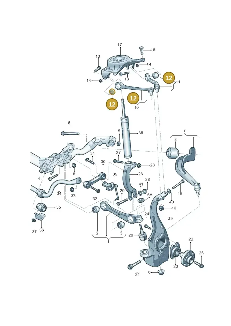 8K0407515 — Audi A4L 2.0 (2008-2012) diagram 687407000, position 12