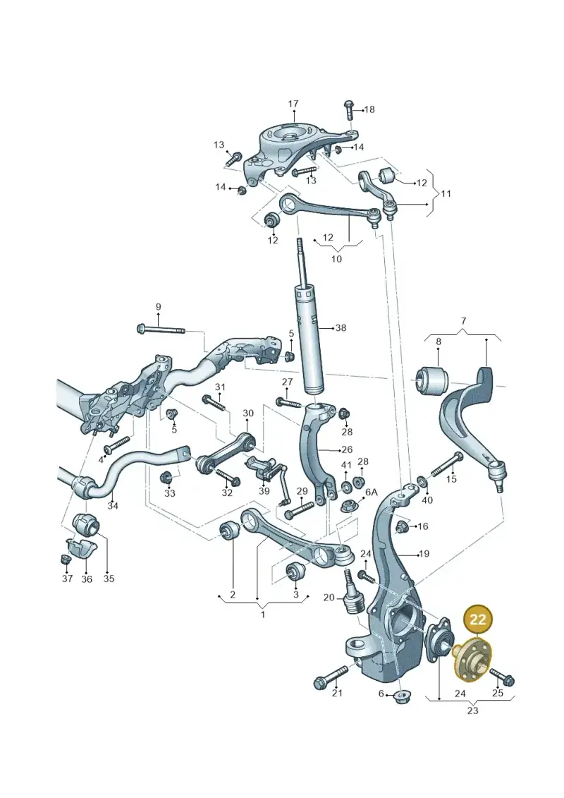 8K0407613B — Audi Q5 qu. 2.0 TDI (2012-2017) diagram 620407000, position 22