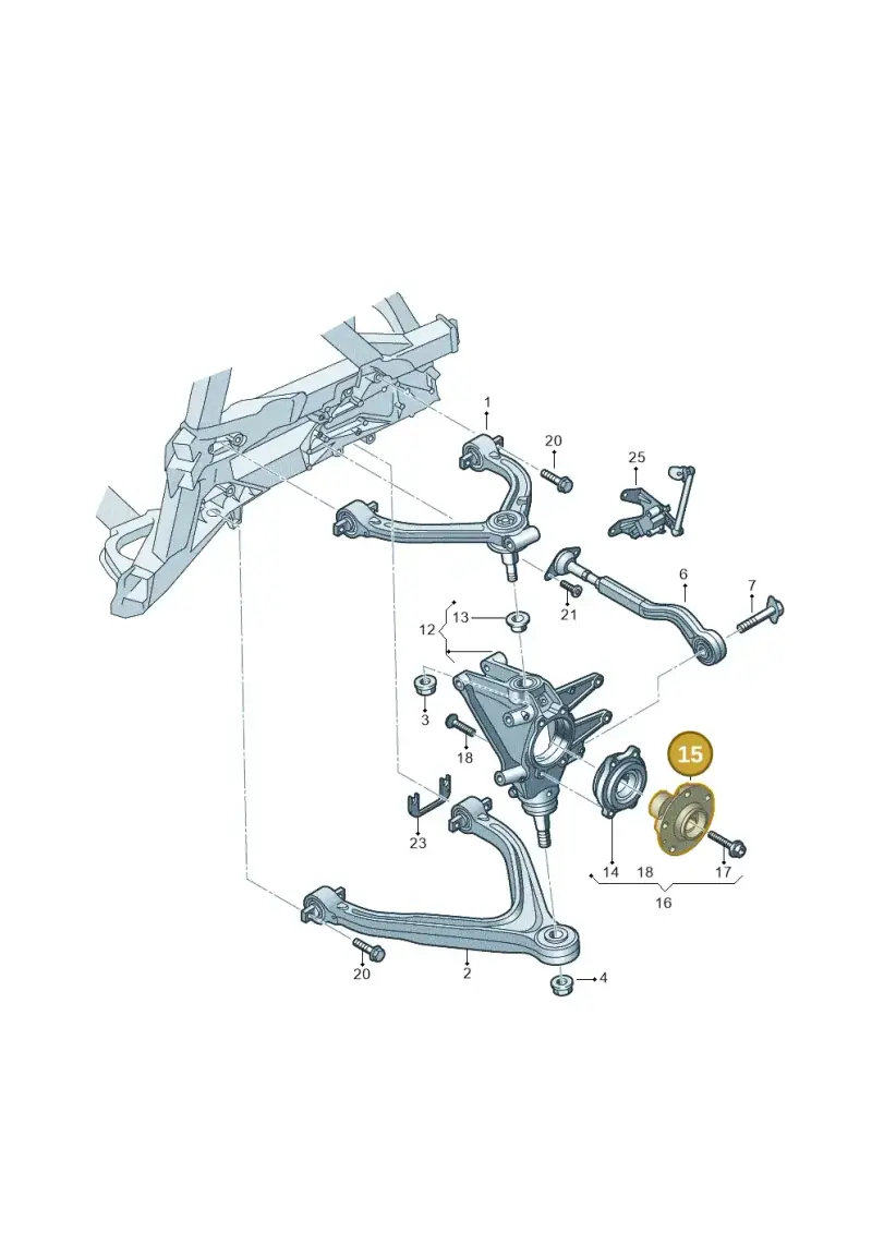 8K0407613B — Audi R8 Spyder (2015-2024) diagram 872505050, position 15