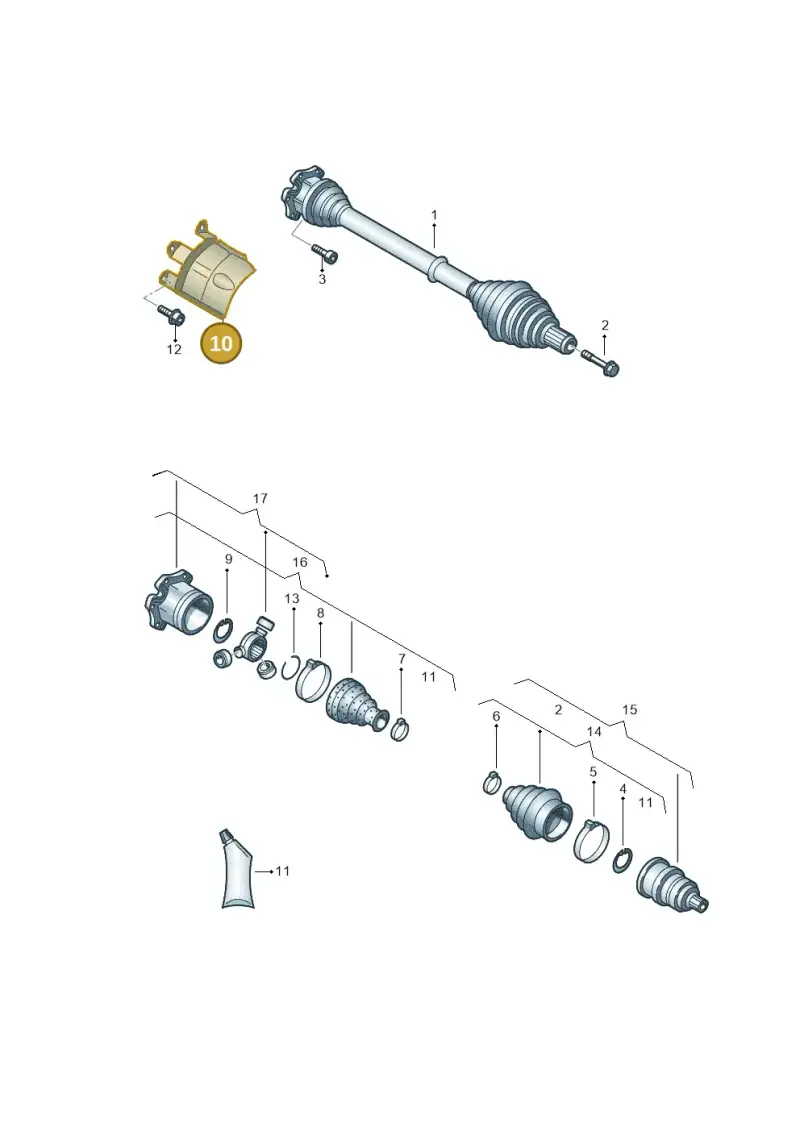 8K0407719 — Audi A8L qu. 3.0 TDI (2013-2018) diagram 454407270, position 10