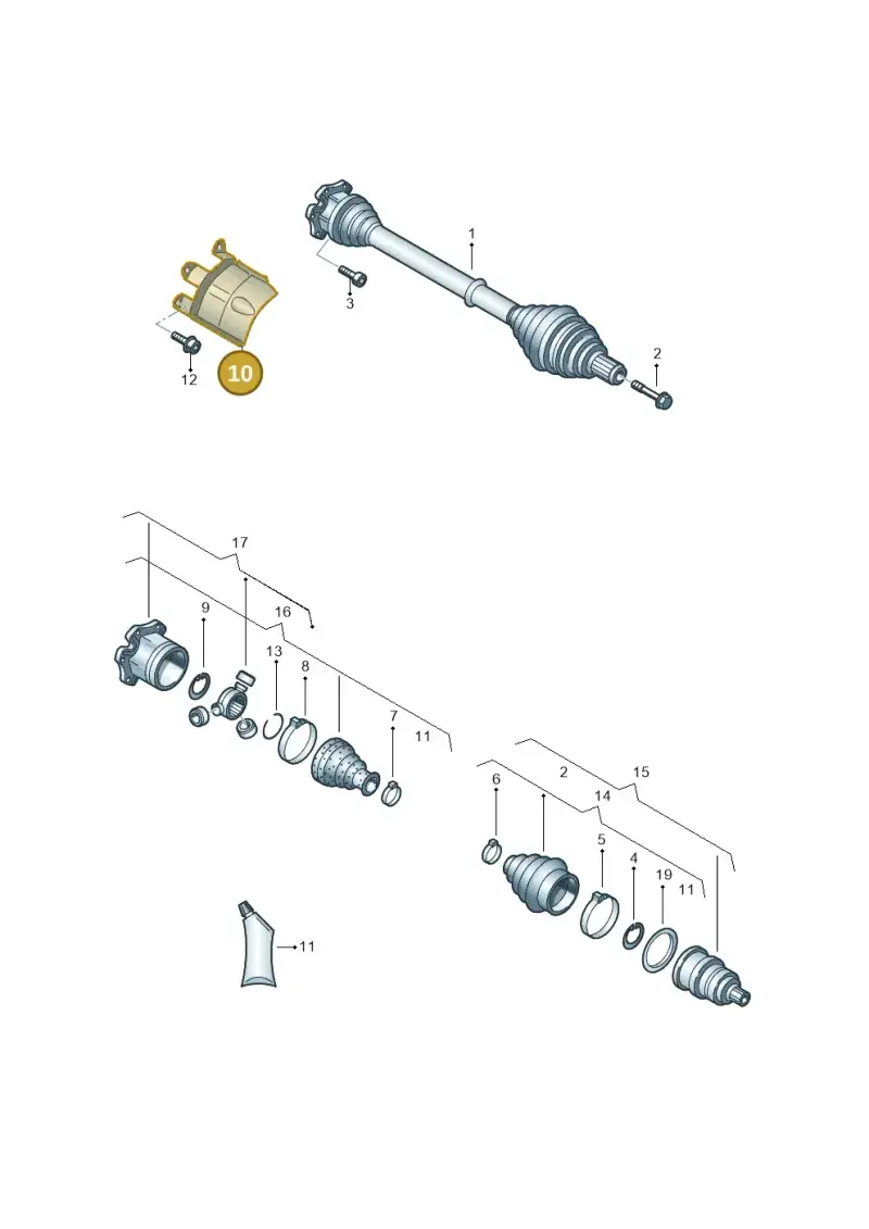 8K0407719 — Audi A8L qu. 3.0 TDI (2013-2018) diagram 696407600, position 10