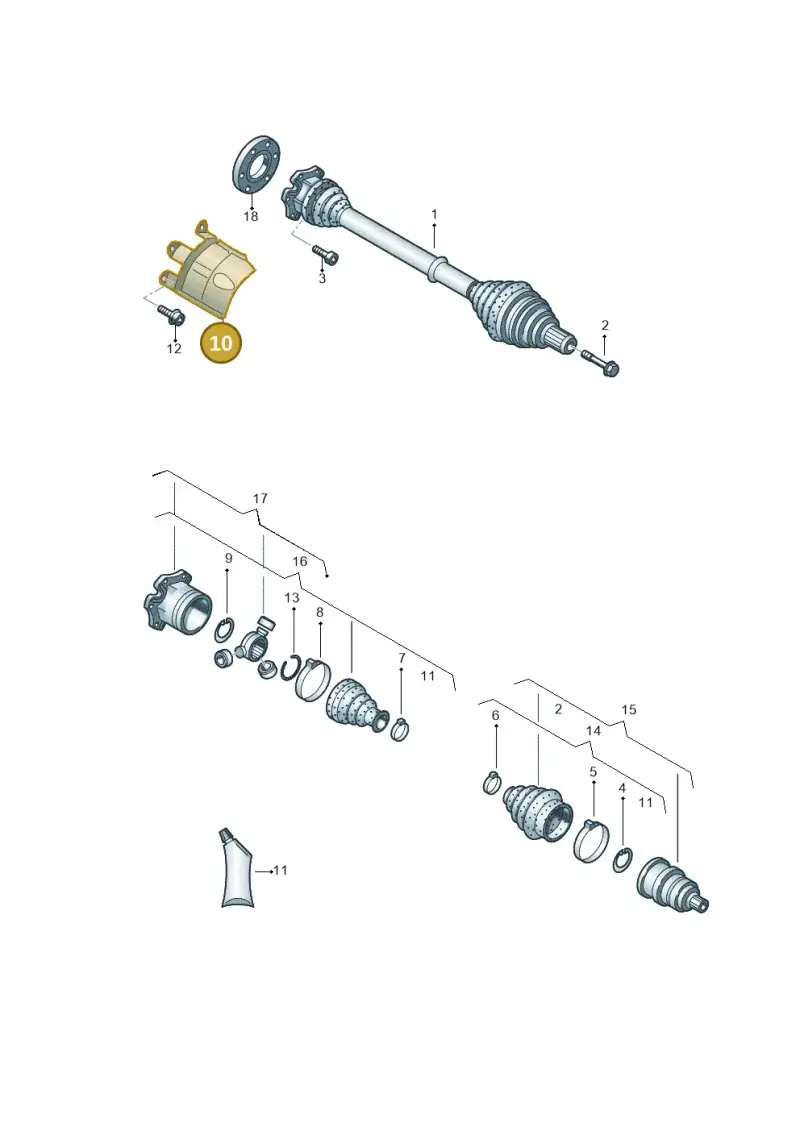 8K0407719 — Audi RS6 Avant (2013-2018) diagram 758407300, position 10