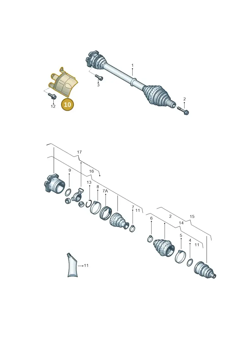 8K0407719 — Audi A8L qu. 3.0 TDI (2013-2018) diagram 771407300, position 10
