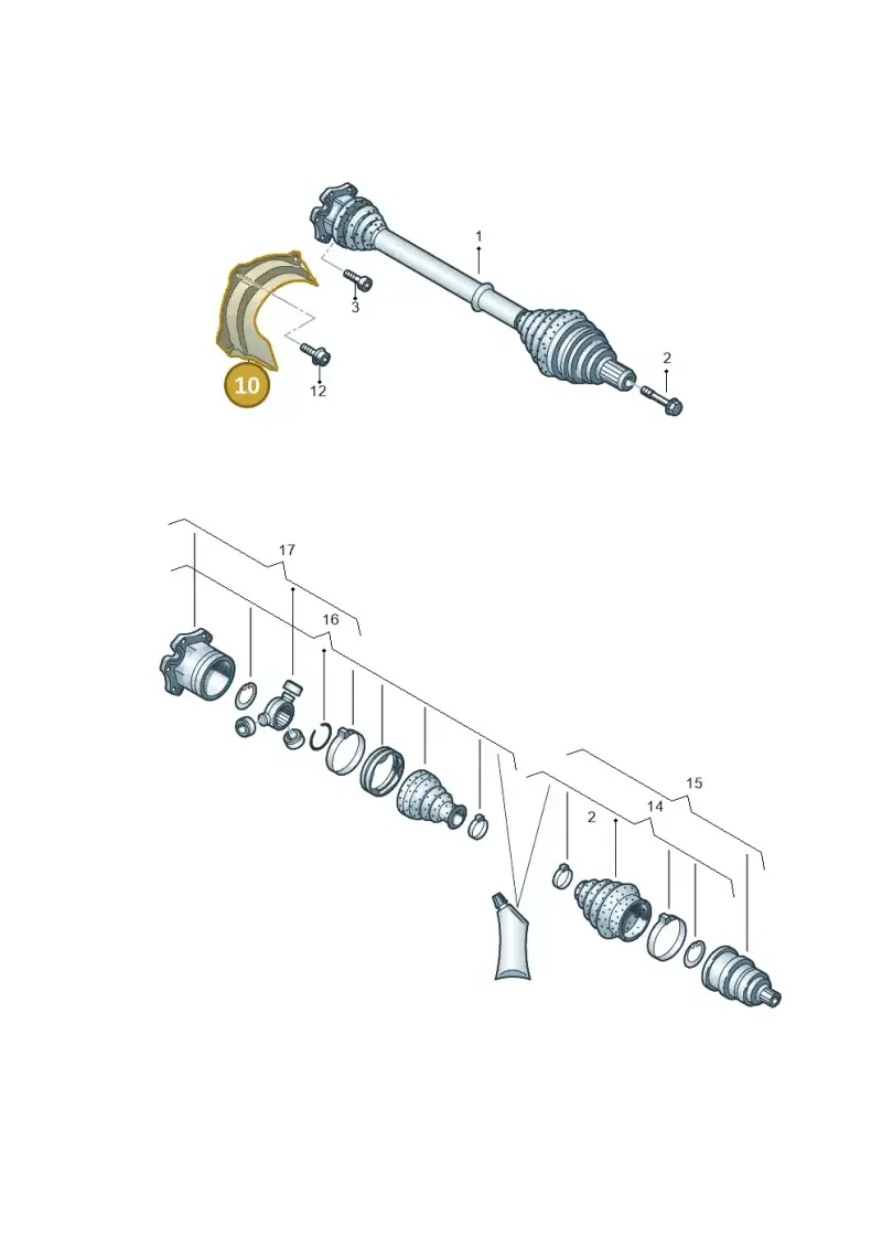 8K0407719 — Audi Q5 (2016-2020) diagram 849407300, position 10